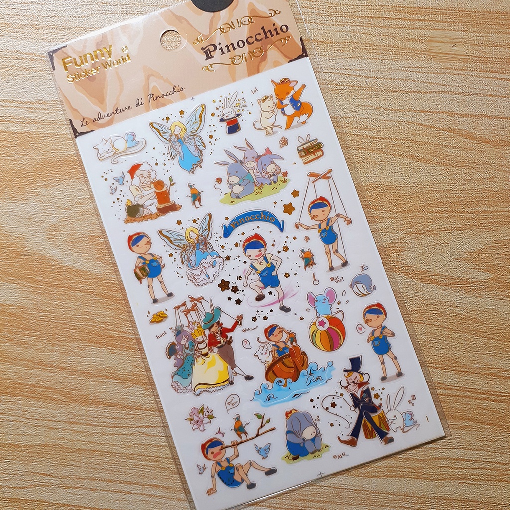 Adesivo Funny Sticker World Pinocchio Contos de fadas | Shopee Brasil