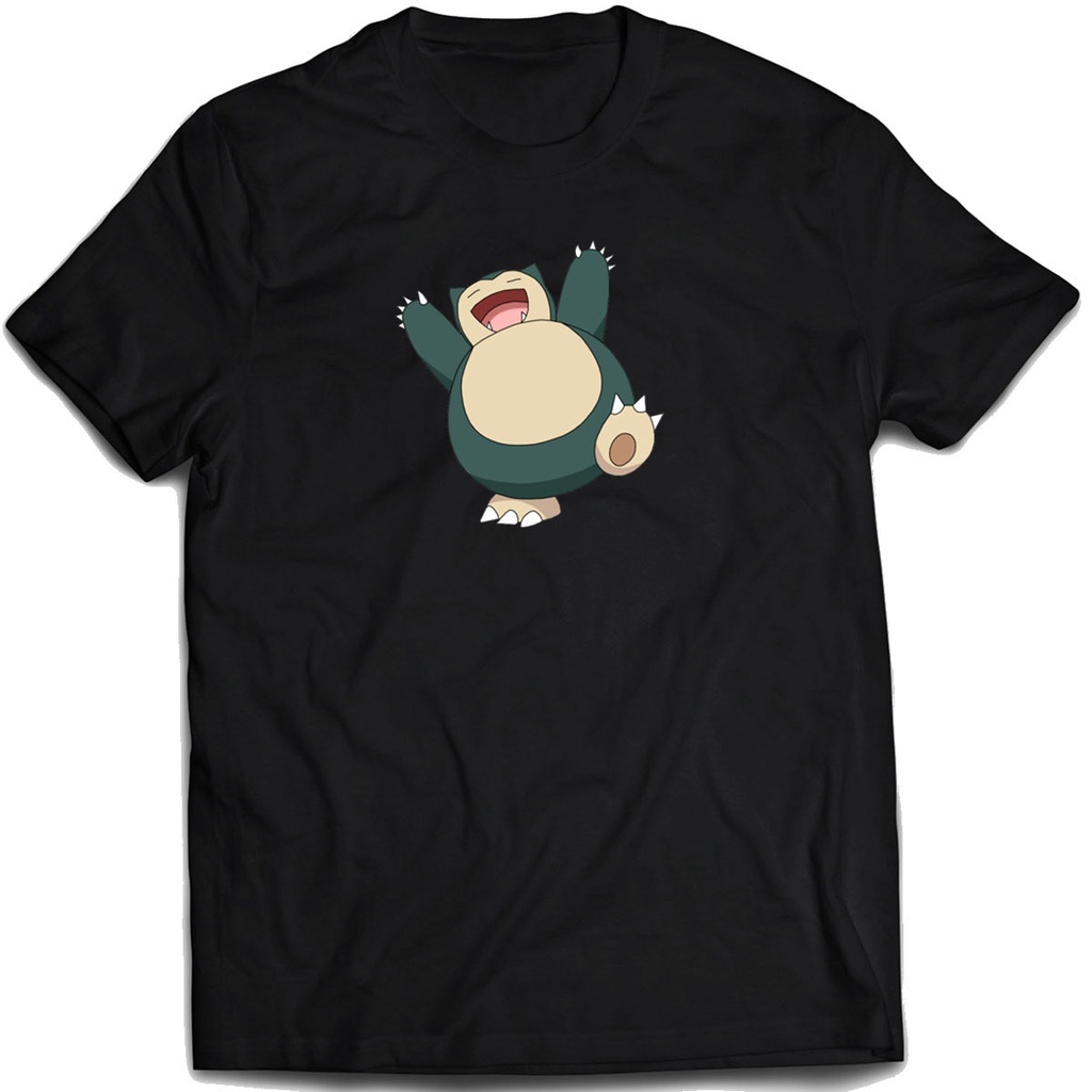 Camiseta Pokemon Snorlax Blusa de algodão anime mangá camisa