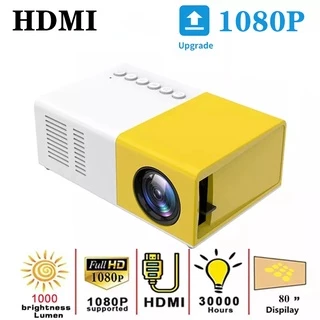 Mini Projetor LED Home Media Player Audio Proyetores Portáteis Suporta 1080P HDMI USB Video Beamer