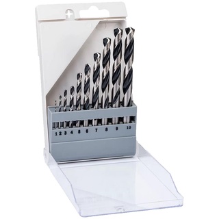 Jogo de Brocas Para metal 1 a 10mm com 10 pecas HSS POINTT