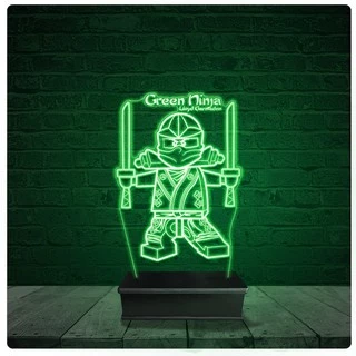 Luminária Abajur Acrílico Led - Lego Ninja Infantil 10