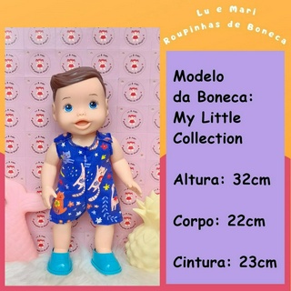 Macacão para boneca menino de 40cm