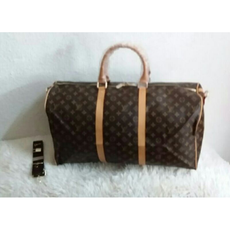 Bolsa Mala Louis Vuitton Keepall monogram Shopee Brasil