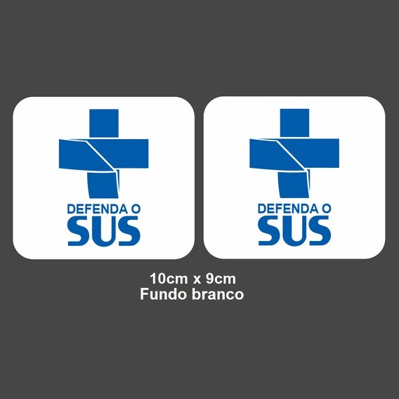 Adesivo Defenda o SUS 2 Unidades Saúde Brasil Meme Zé Gotinha Carro Médico  Medicina
