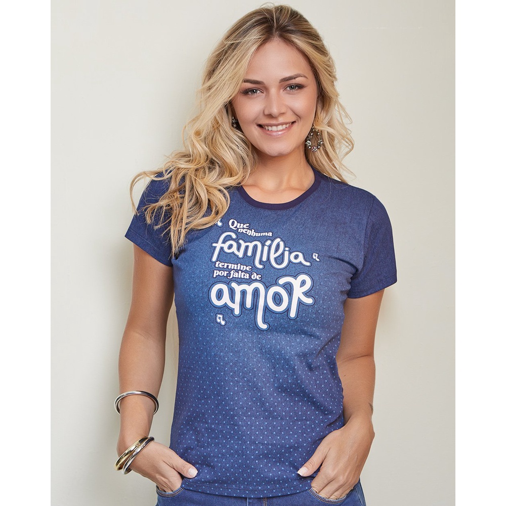 T-SHIRT PRA NÃO FALTAR AMOR BRANCA