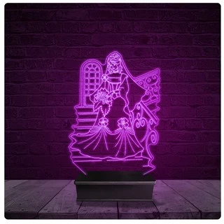 Luminária e Abajur Acrílico Led - Princesa Escadas Julieta