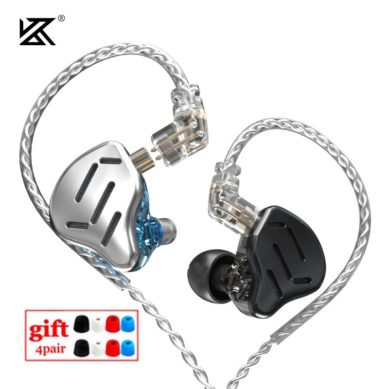 KZ ZAX 1DD 7BA Híbrido Fones De Ouvido De Alta Fidelidade De Metal