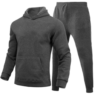 Conjunto moletom blusa canguru com capuz e calça unissex