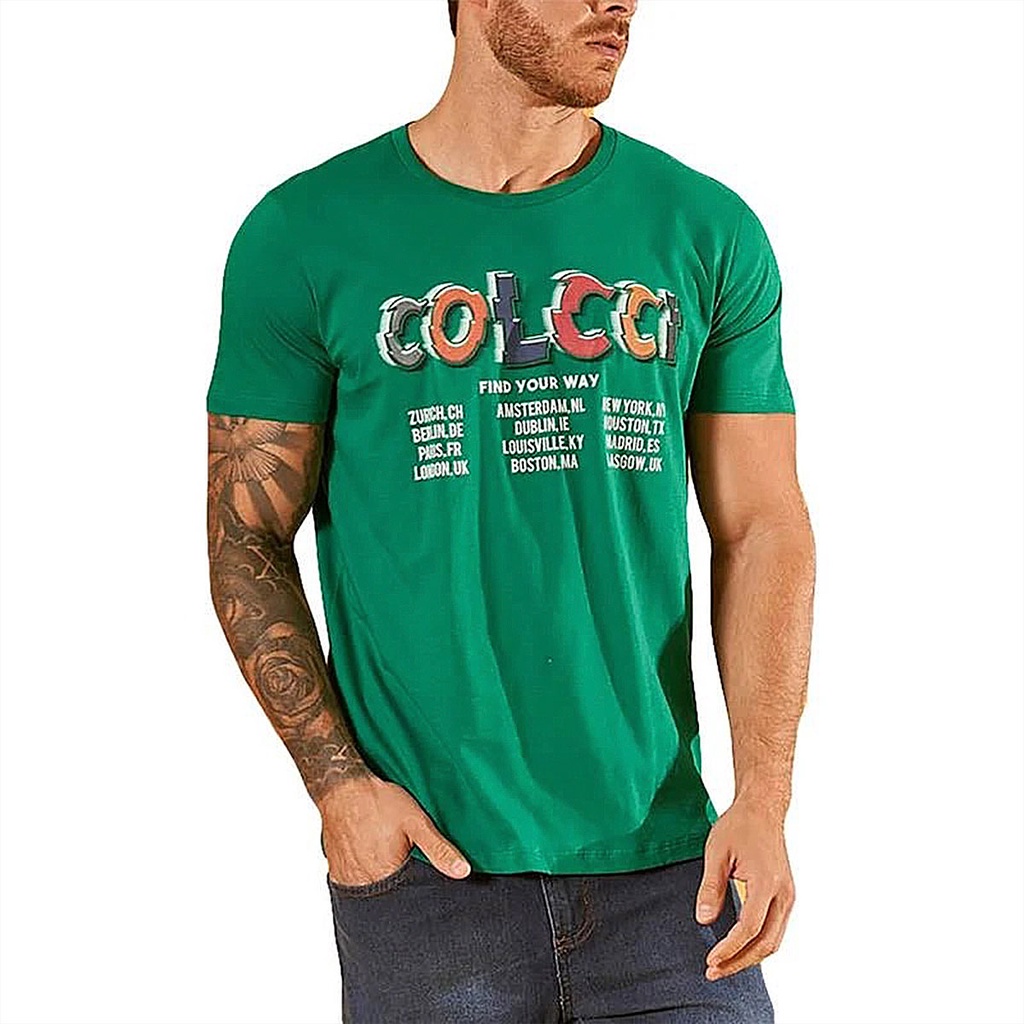 Camiseta t shirt colcci estampada masculina
