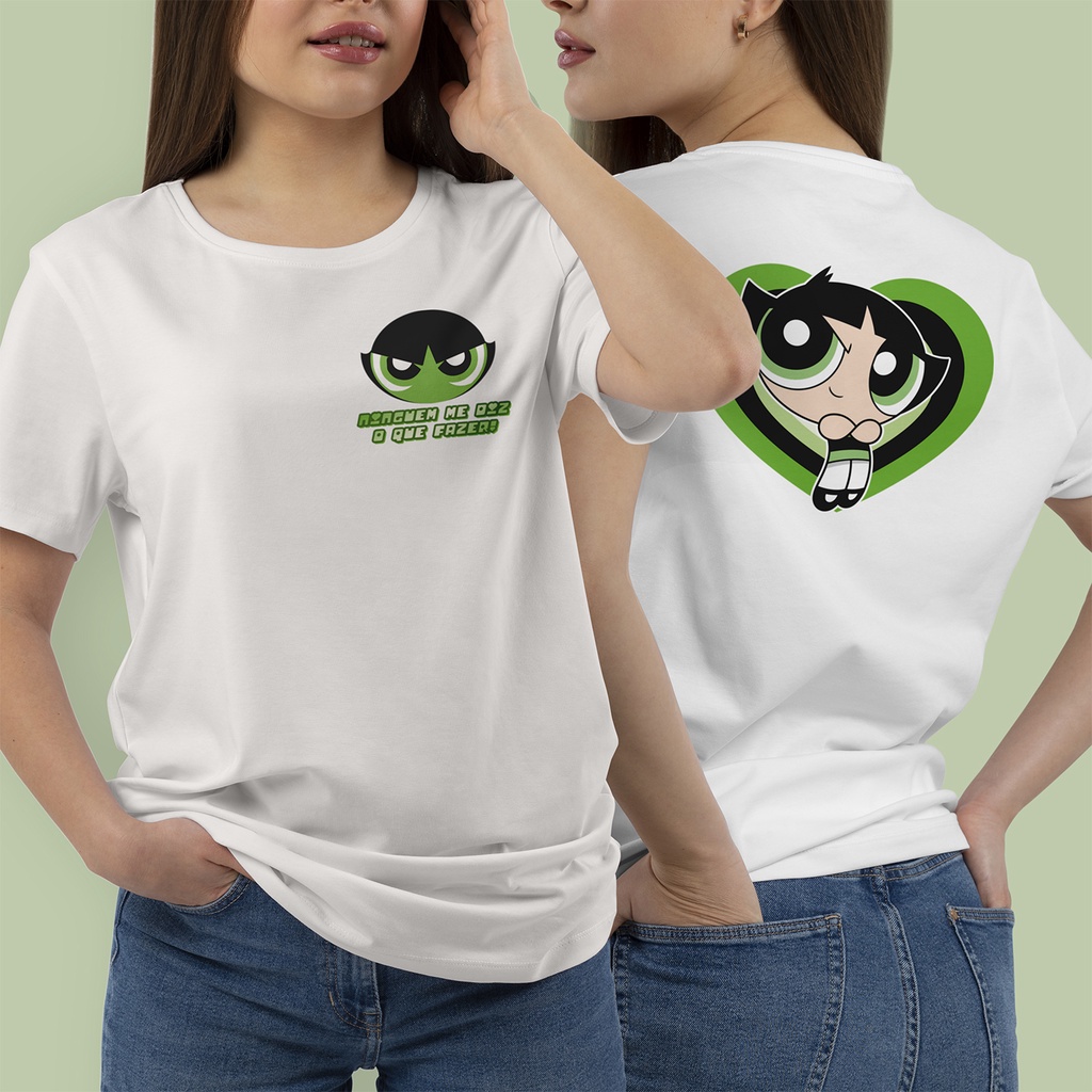 Camiseta Macaco Louco 100% Algodão Desenho Nostalgia Meninas Superpoderosas  Cartoon