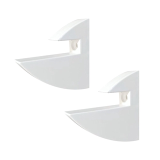 Kit 2 Suportes Bico Tucano Branco Ou Preto Para Prateleira 15mm