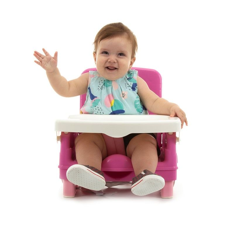 Cadeira Alimentação Bebê Portátil Fun Rosa Voyage