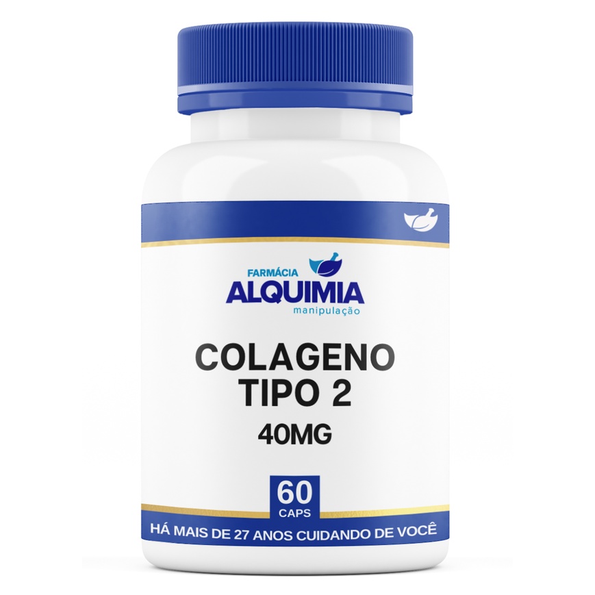 Colágeno Tipo 2 - Genuíno - 40 Mg 60 Cápsulas - Original