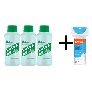 Kit Algodão Disco Cremer 50Unidades + 3 Removedores de Esmalte Lutex A Eco 100ml