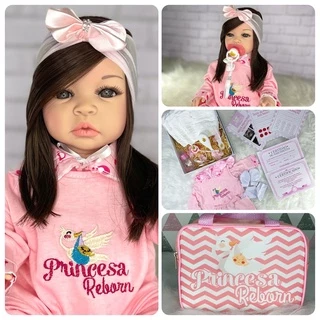 Bebe Reborn boneca Realista + 20 Itens Bolsa Maternidade