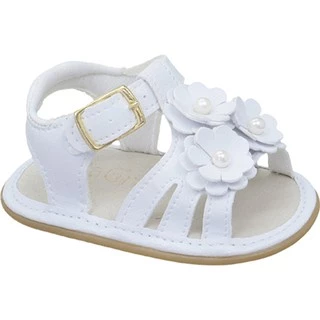 Sandália Infantil Bebê Menina Florzinha Batizado