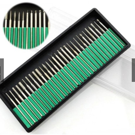 Kit 30 Brocas Diamantadas Lixadeira Unha Drill Fresa Gel - Abcshop