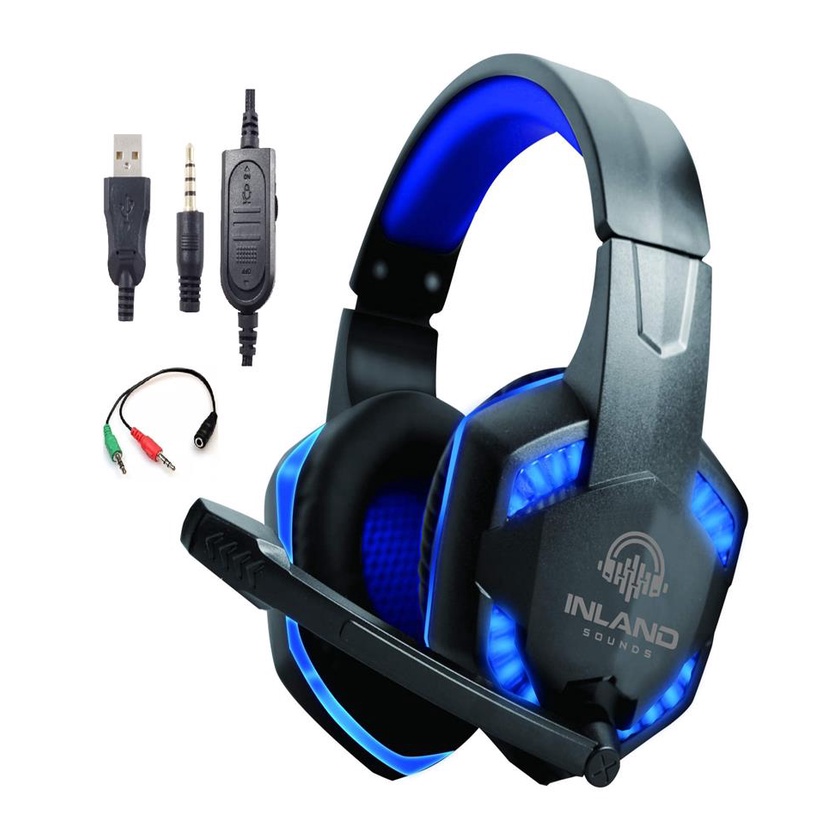 Headset Gamer HS884BL Inland Sounds Fone de Ouvido Microfone | Shopee ...
