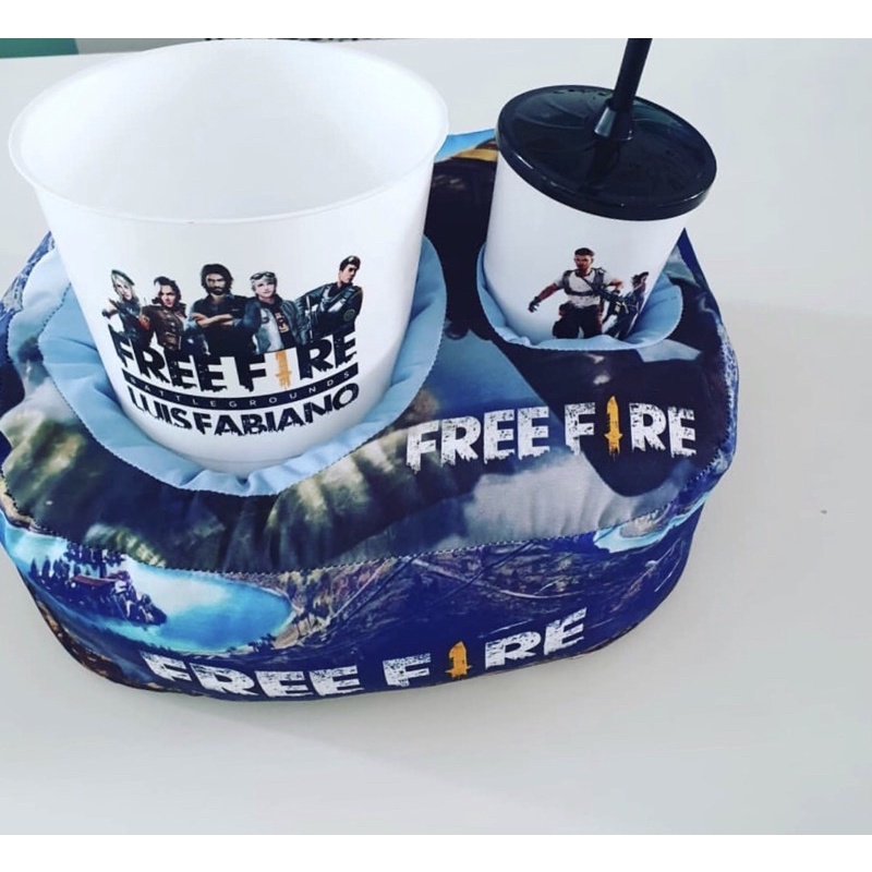 Kit Personalizado Free Fire Porta Copo + Caneca + Mouse Pad