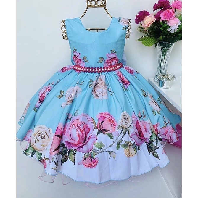 Vestido de flores store infantil