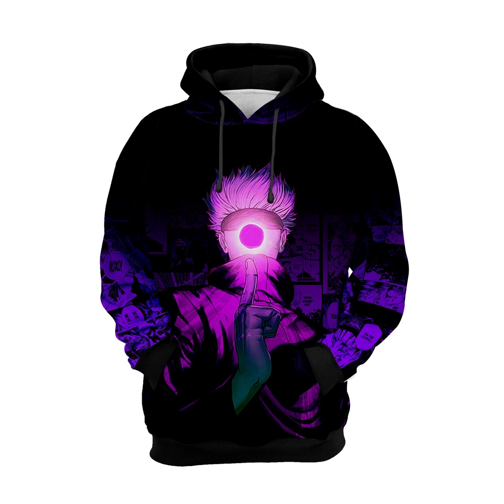 Moletom Blusa Jujutsu Kaisen Gojo Satoru Vazio Roxo Full