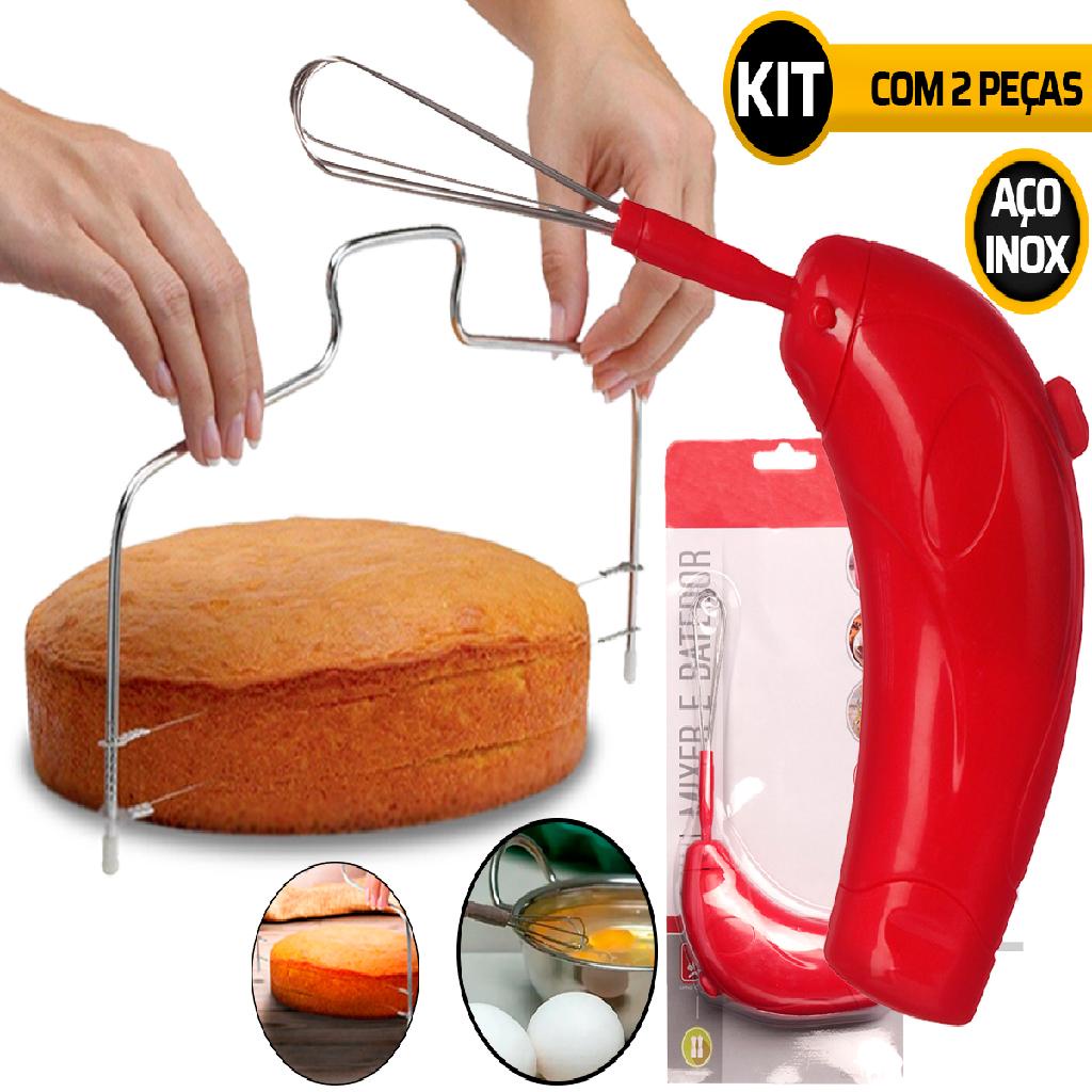 Cortador Nivelador De Bolos 30cm - Fios Duplos Aço Inox Profissional