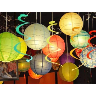 Balão Japonês Coloridas Em Papel 30 Cm em Oferta na Shopee