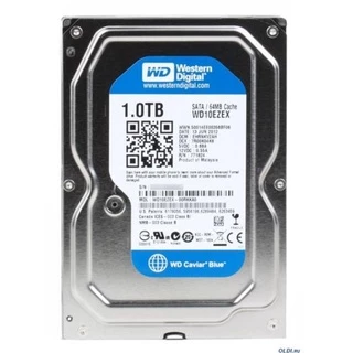HD WD Blue, 1TB, 3.5", 7200RPM, Sata III 6GB/s, Cache 64MB, WD10EZEX