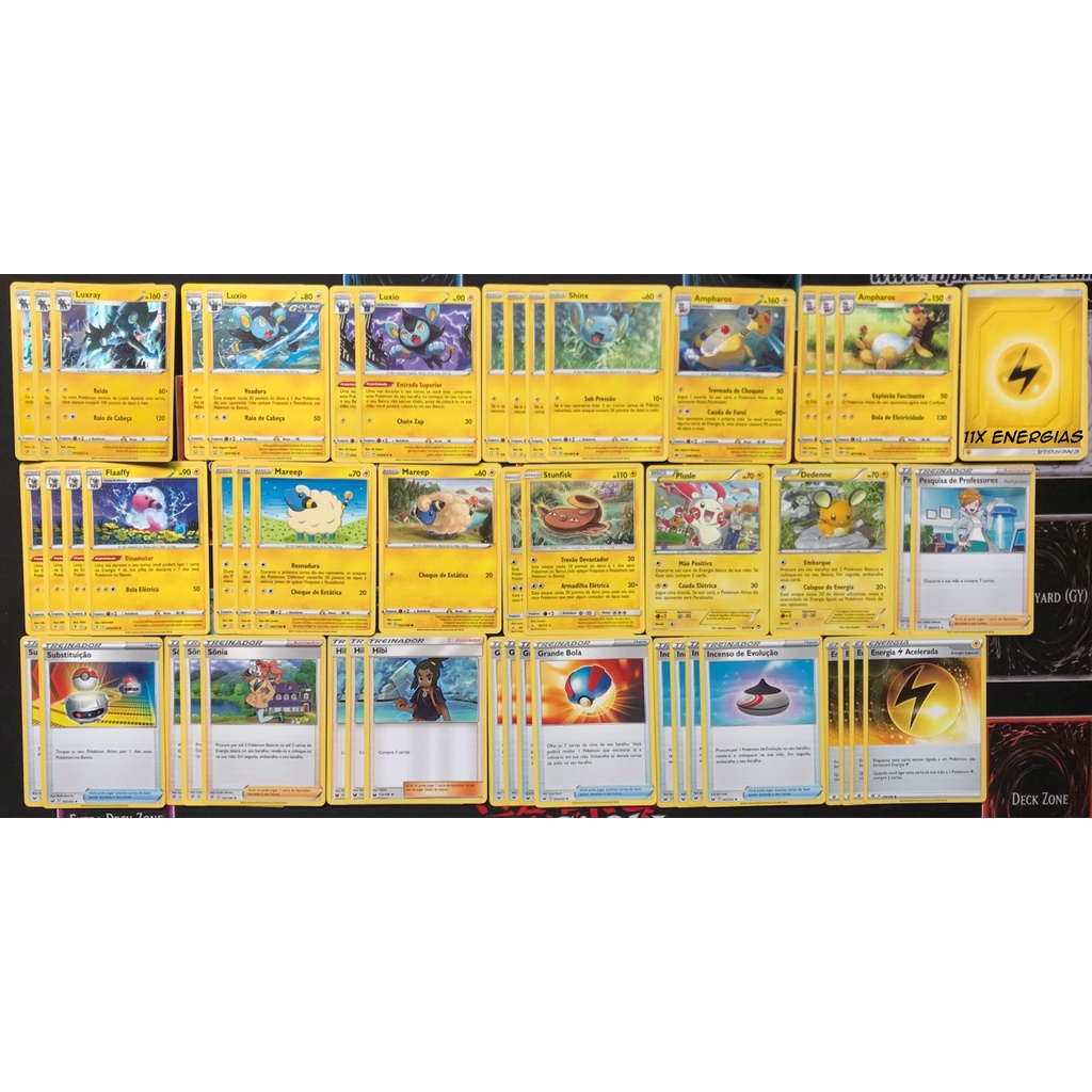 Pokemon TCG - Decks de Iniciante - Sceptile (Grama/Eletrico) e Ampharos  (Eletrico)
