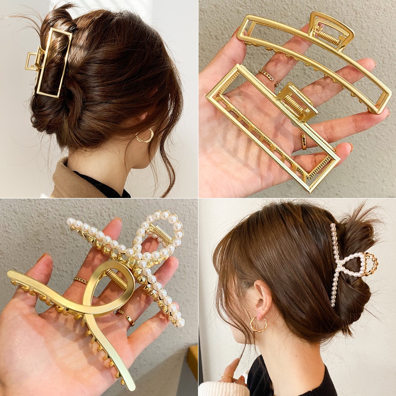 Garras de cabelo oco para mulheres e meninas, grampos de cabelo