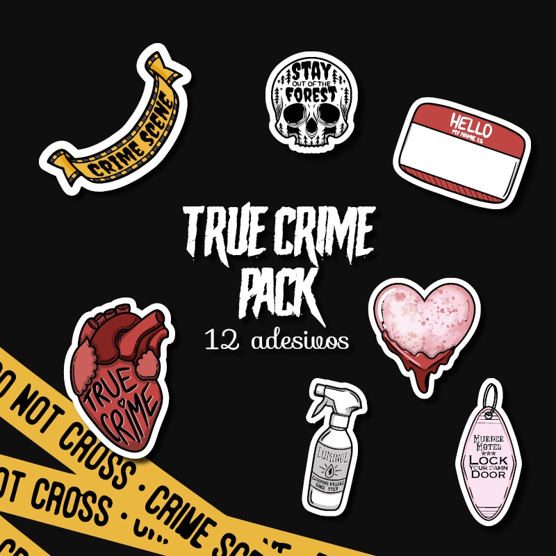 Adesivos / Stikers True crime | Shopee Brasil