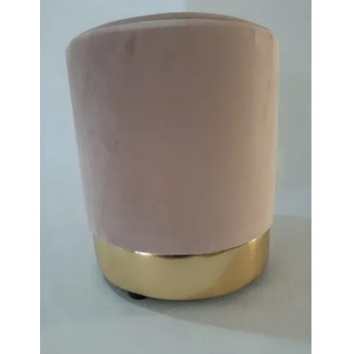 Puff Rosa Base Dourada | Shopee Brasil