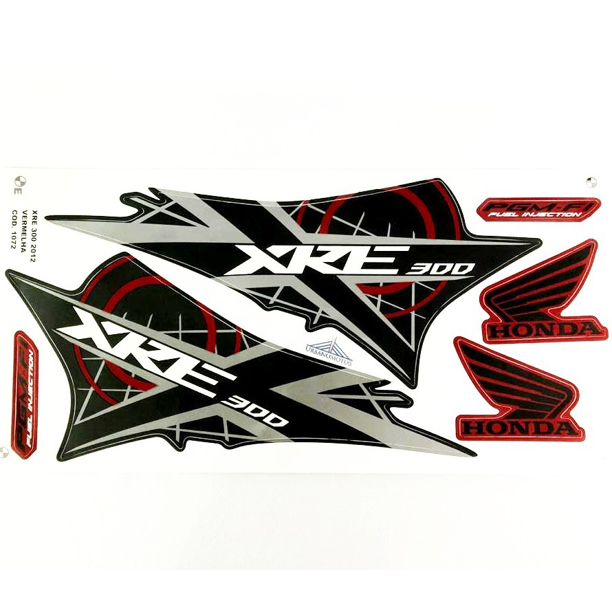 Kit Adesivo Xre 300 2012 Vermelha Padrão Original | Shopee Brasil