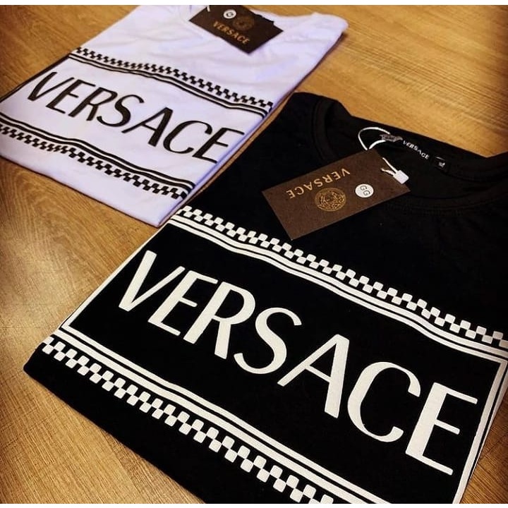 Camiseta masculina de grife Versace | Shopee Brasil