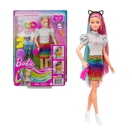 Boneca Barbie Arco Íris Oncinha Leopard Rainbow Hair Mattel - JP Toys -  Brinquedos e Actions Figures para todas as idades