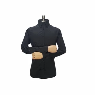Camisa Social Preta Lisa
