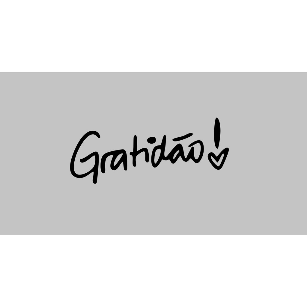 Adesivo Gratidão! 15x6 CM