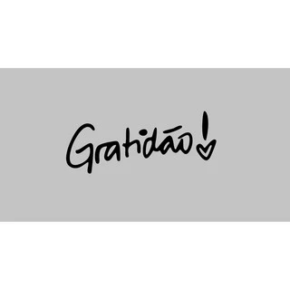 Adesivo Gratidão! 15x6 CM