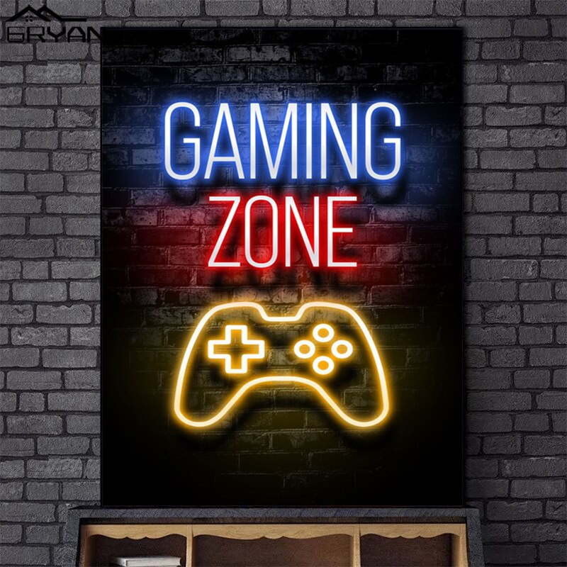 Quadro Decorativo Video Game Luminado | Shopee Brasil