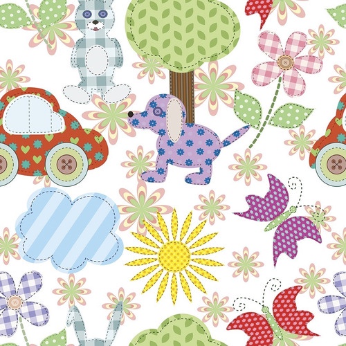 Papel De Parede Ades. Infantil Bichinhos Diversos Unissex | Shopee Brasil