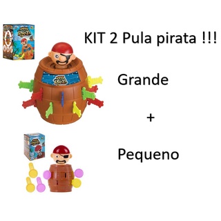 Kit Jogo Pula Pirata Barril + Jogo Hipopótamo Papa Tudo - Linha Premium M5  Armarinhos