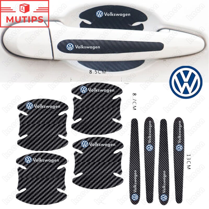 4/8pcs Adesivo Protetor De Maçaneta De Fibra De Carbono Para Volkswagen VW Polo 9n 9n3 gol g5 g4 g3 g6 Nivus Fox Novo Virtus Besouro