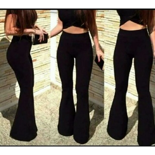 Calça de malha store feminina boca larga