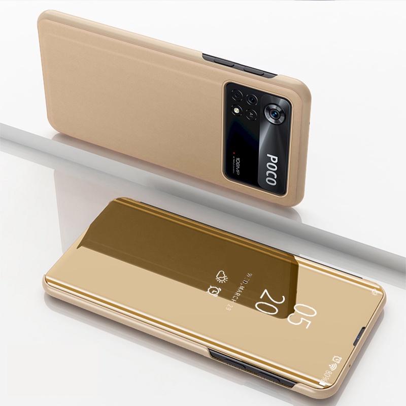 Capa Resistente De Celular Com Espelho De Luxo Flip Smart Para Xiaomi ...