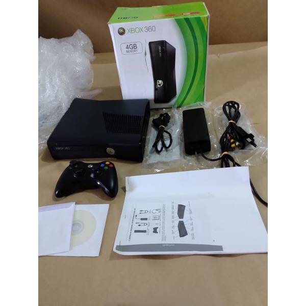 Xbox 360 Slim Na Caixa Com Sensor Kinect HD 500 gigas 1 controle novo nota fiscal
