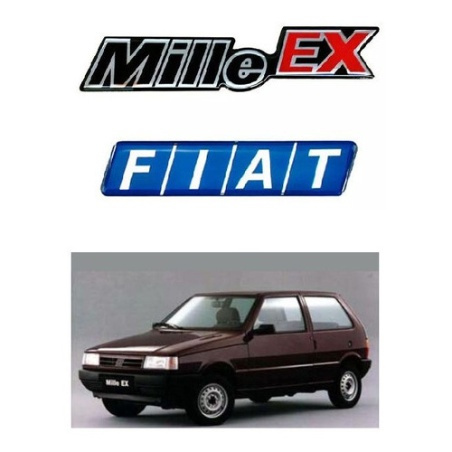 Kit Adesivos Fiat Uno Mille Ep 1.0 I.e Emblemas Resinado