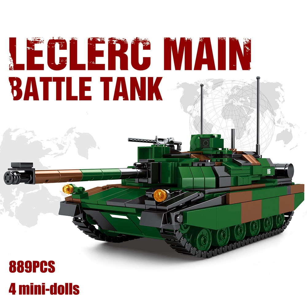 Carro Armato Leopard 2A7+ Sembo 898 Pezzi – Set Blocchi Costruzione Militari, Senza Scatola