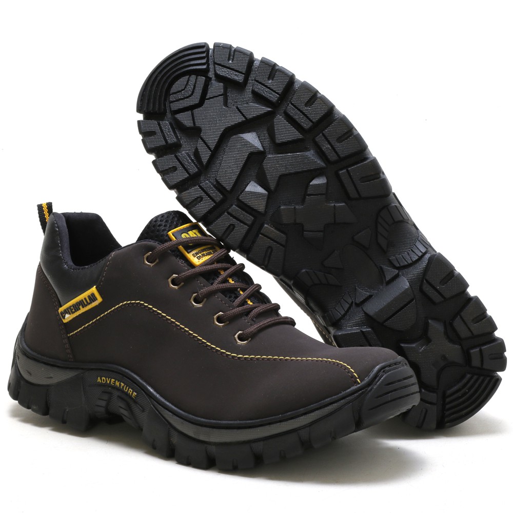 Tênis Bota Caterpillar Masculina Couro Frete Grátis Promoção