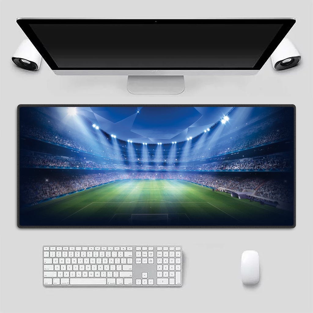 Mouse Pad Grande 90x40 Couro Gamer Desk Pad Champions League
