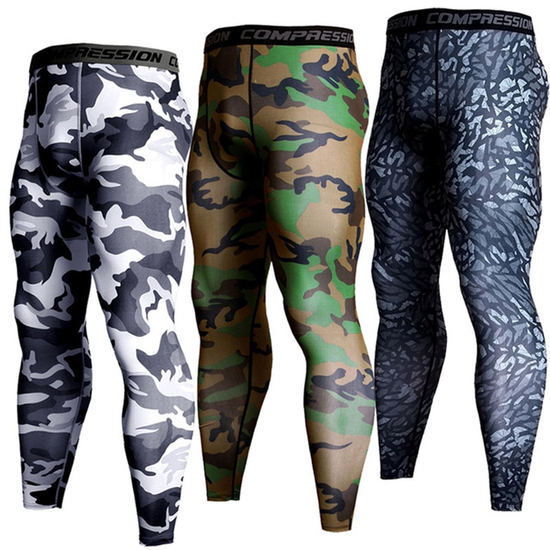 Calças de Compressão Masculina Leggings para Corrida, Ginásio